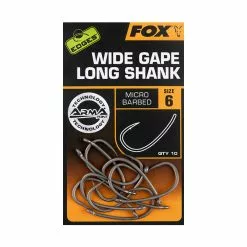 Visspullen Fox Edges Armapoint Super Wide Gape Long Shank Karper Haak (10 Stuks)