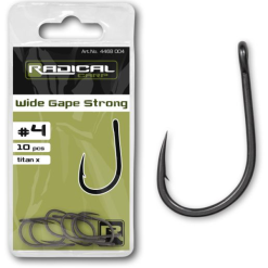 Visspullen Radical Wide Gape Strong Titan X, 10 Stuks!